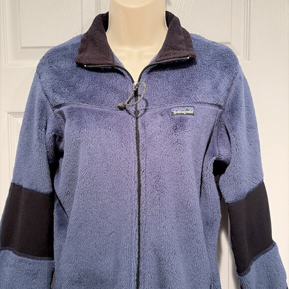 Patagonia Jackets & Blazers - Vintage Patagonia Women’s Polartec Fleece Jacket Full Zip Blue Black M USA FA99